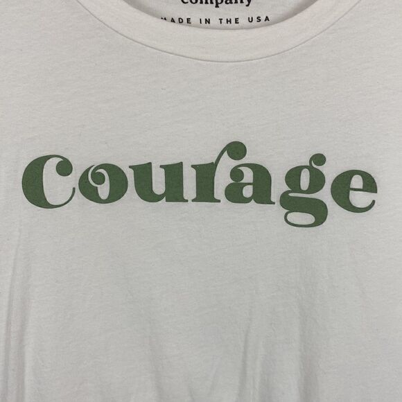 Ramble & Co Courage Tshirt White Green XS Small - Picture 2 of 7